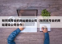 如何找專業(yè)的網站建設公司（如何找專業(yè)的網站建設公司合作）