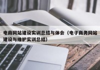 電商網(wǎng)站建設實訓總結與體會（電子商務網(wǎng)站建設與維護實訓總結）